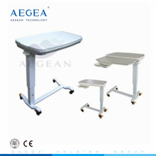 AG-OBT013 ABS medizinische Nachttisch Möbel verstellbare Krankenhausbett Tablett Tisch
